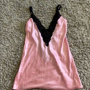 Victoria’s Secret Pink w/ black lace night gown